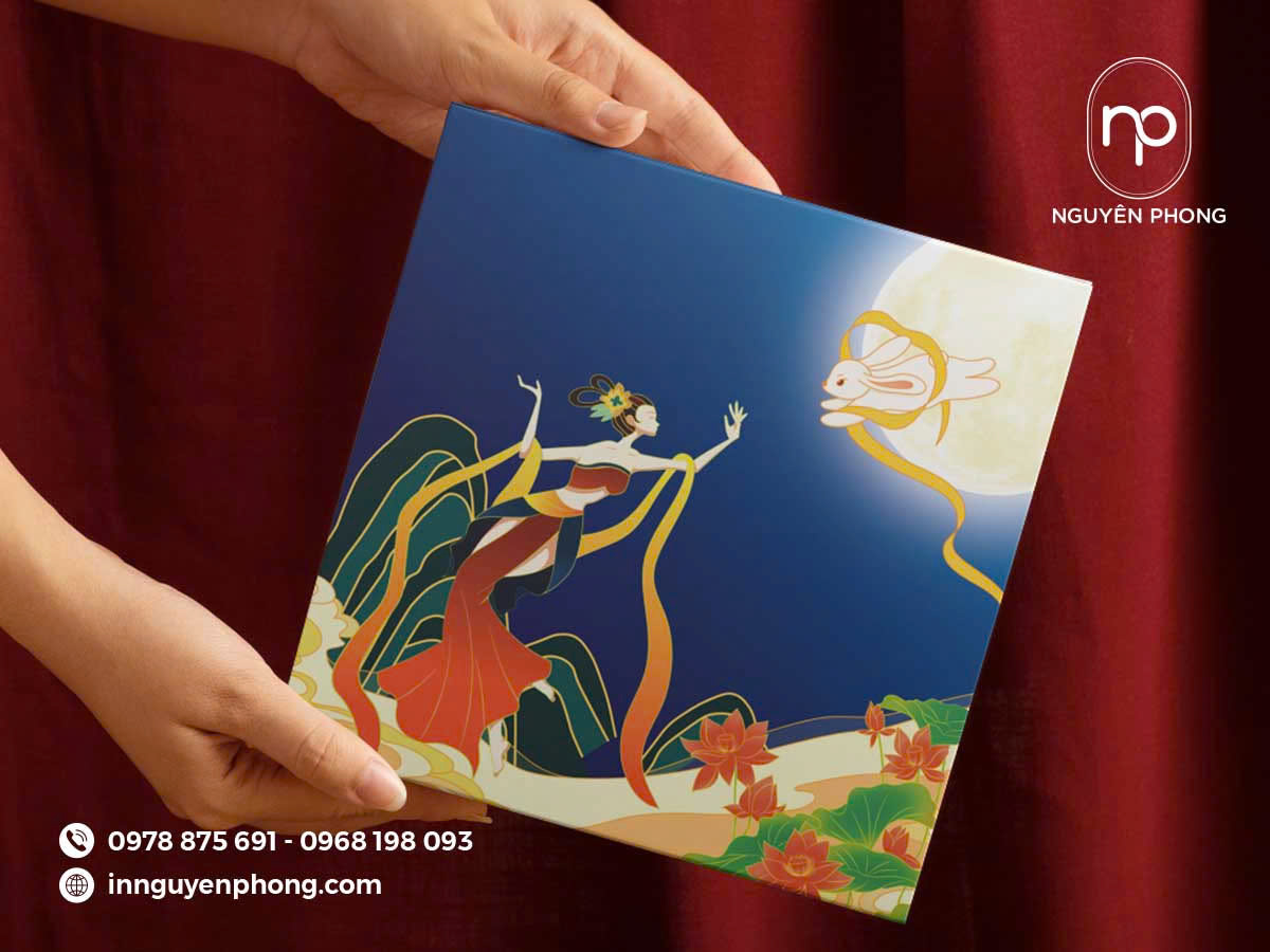 Mẫu hộp bánh trung thu từ giấy Dupex